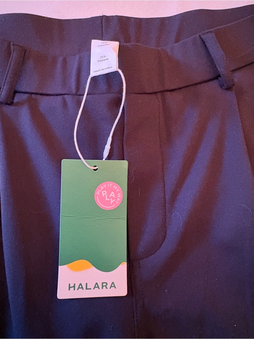 HALARA Black High-Rise trouser Pants with Tag (Med) Regular length